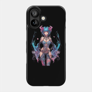 Sorrowful Serenade Emo Goth Anime Girl Phone Case