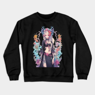 Dark Heart of an Emo Goth Anime and Despair Crewneck Sweatshirt