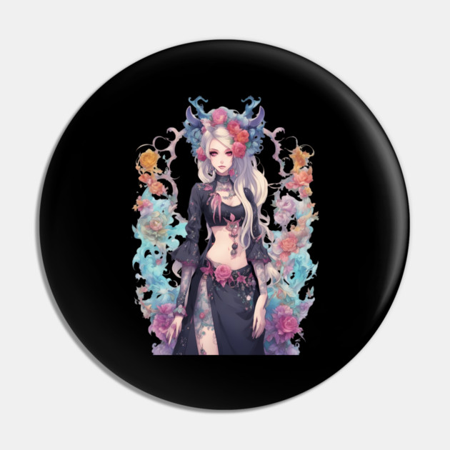 Dark Heart of an Emo Goth Anime and Despair Pin by animegirlnft
