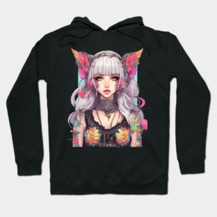 Beyond the Black Veil Emo Goth in the Anime World Hoodie
