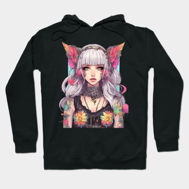 Beyond the Black Veil Emo Goth in the Anime World Hoodie by animegirlnft