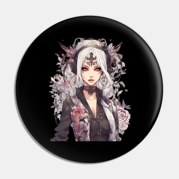 Melancholy Moonlight Emo Goth Anime Girl Universe Pin by animegirlnft