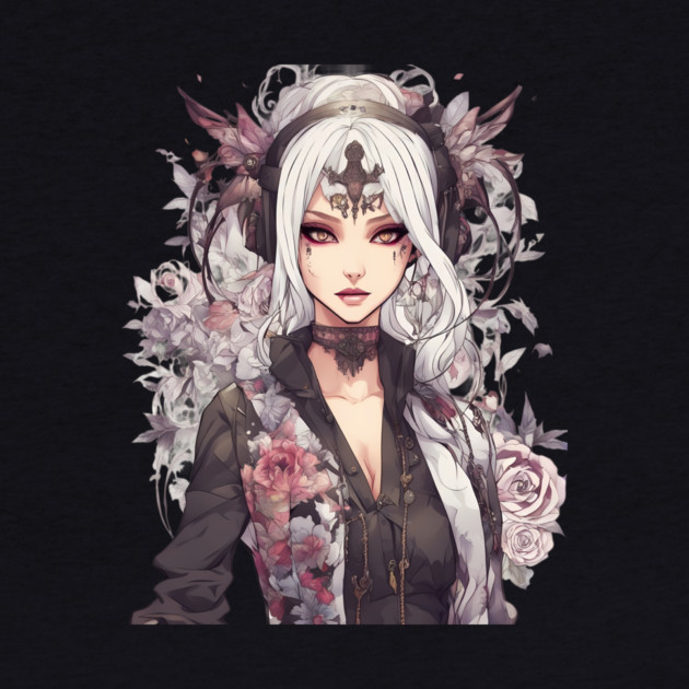 Melancholy Moonlight Emo Goth Anime Girl Universe by animegirlnft