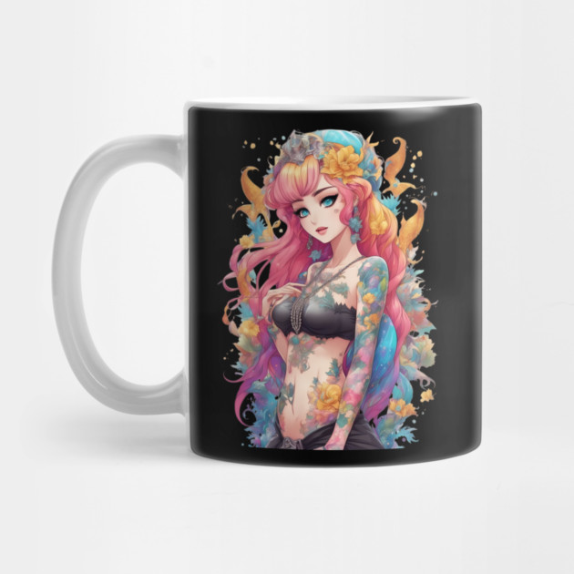 Ink Stains and Tears Emo Goth Anime Girl by animegirlnft