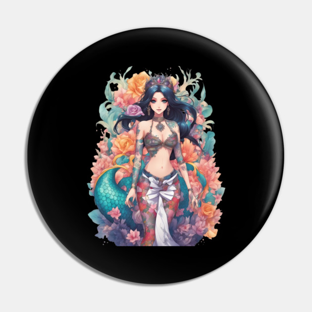 Black Hair Serpent Lady Pin by animegirlnft