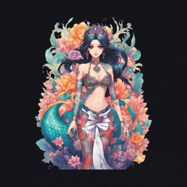 Black Hair Serpent Lady by animegirlnft