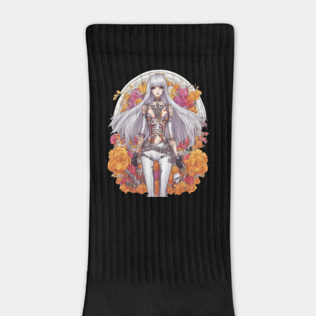 White Hair Anime Skeleton Girl by animegirlnft