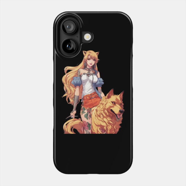 Werewolf Anime Girl Phone Case by animegirlnft