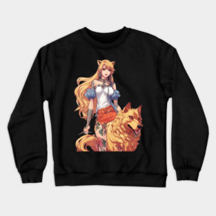 Werewolf Anime Girl Crewneck Sweatshirt