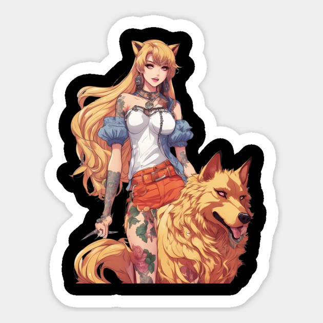Werewolf Anime Girl Magnet by animegirlnft