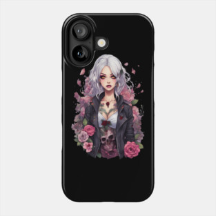 Shadows and Sorrows Emo Goth Anime Girl Phone Case