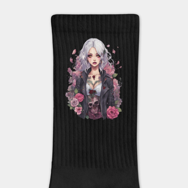 Shadows and Sorrows Emo Goth Anime Girl by animegirlnft