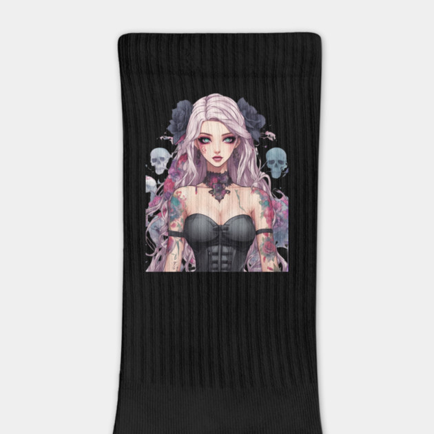 Ethereal Despair Heart of an Emo Goth Anime Girl by animegirlnft