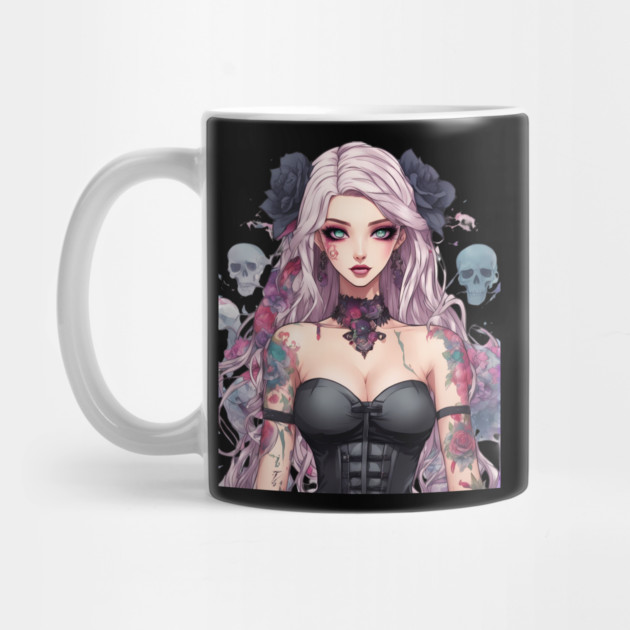 Ethereal Despair Heart of an Emo Goth Anime Girl by animegirlnft