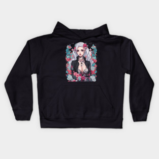 Darkness Within Life Emo Goth Anime Girl Kids Hoodie