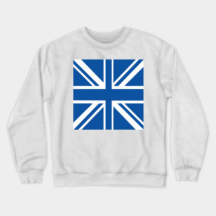 Blue & White Union Jack Flag Crewneck Sweatshirt