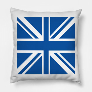 Blue & White Union Jack Flag Pillow