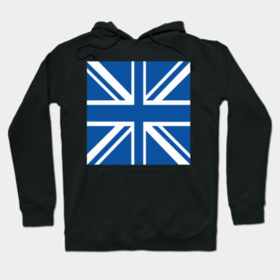 Blue & White Union Jack Flag Hoodie