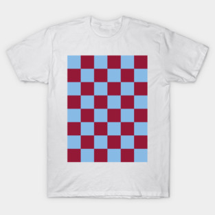 Claret and Blue Checkered T-Shirt