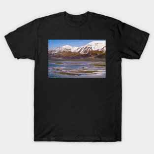 Rugged Mountain Landscape on Spitsbergen Svalbard T-Shirt