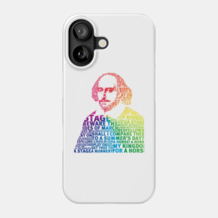 shakespeare rainbow design Phone Case