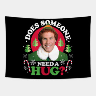 Christmas Elf - Does Someone Need A Hug? Tapestry