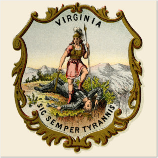 1876 Virginia Coat of Arms Posters and Art