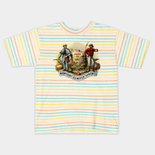 1876 West Virginia Coat of Arms Kids T-Shirt