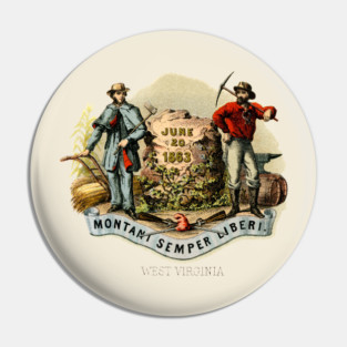 1876 West Virginia Coat of Arms Pin