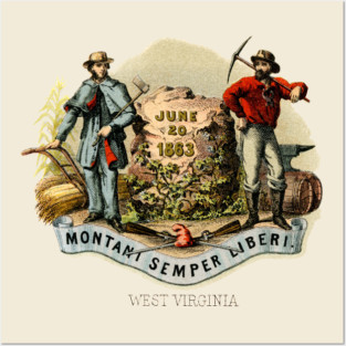 1876 West Virginia Coat of Arms Posters and Art