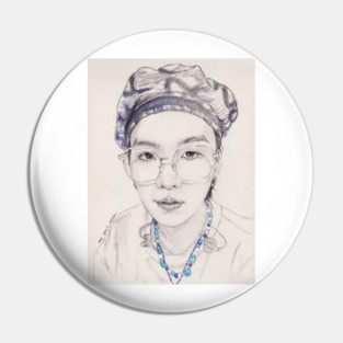 Beret Yoongi with Blue Necklace Pin