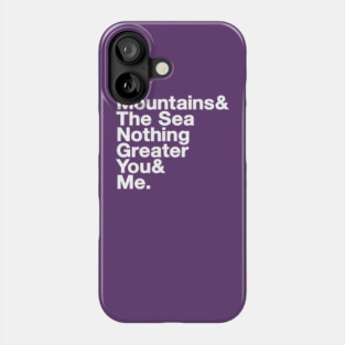 Mountains: Lyrical Jetset Phone Case