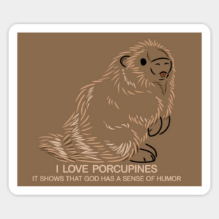 I Love Porcupines Magnet
