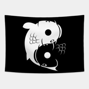 Yin Yang carp Tapestry
