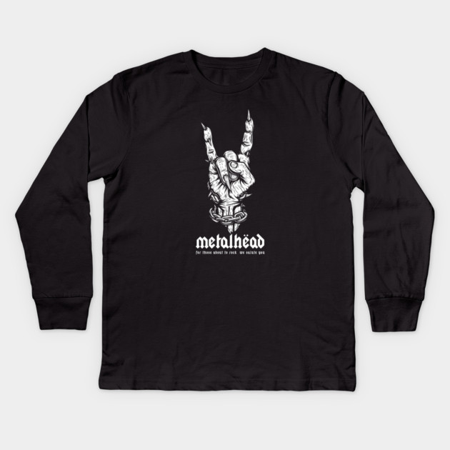 METALHEAD Kids Long Sleeve T-Shirt by artslaves