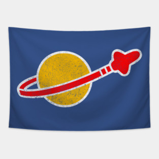 Classic Space Lego Grunge Tapestry