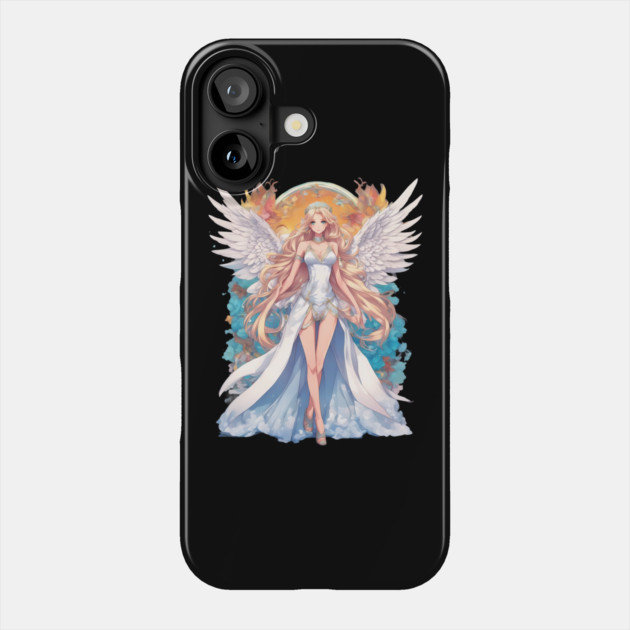 Heavenly Grace Anime Angel Girl Phone Case by animegirlnft