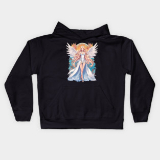 Heavenly Grace Anime Angel Girl Kids Hoodie