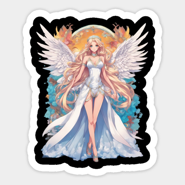 Heavenly Grace Anime Angel Girl Magnet by animegirlnft