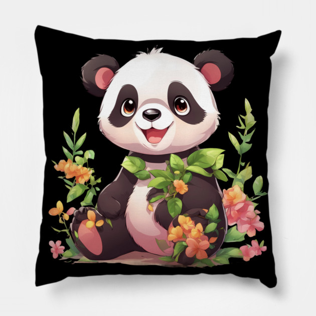 Paws and Playtime Baby Panda Pillow by animegirlnft