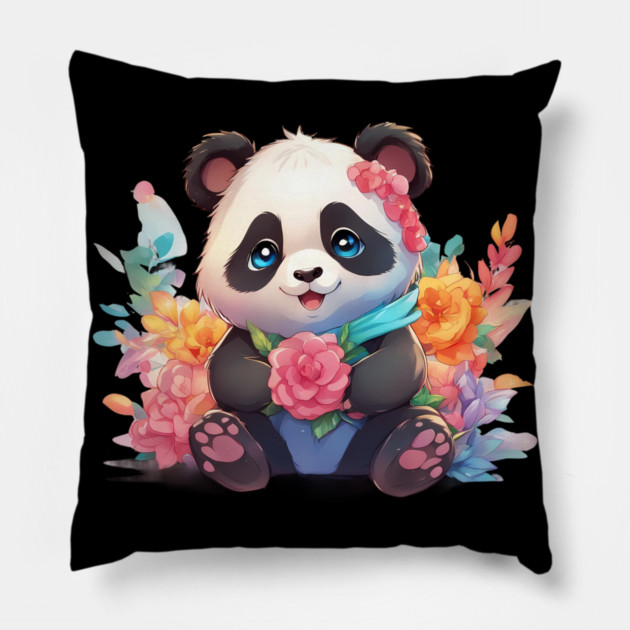 Bamboo Bliss Baby Panda Pillow by animegirlnft