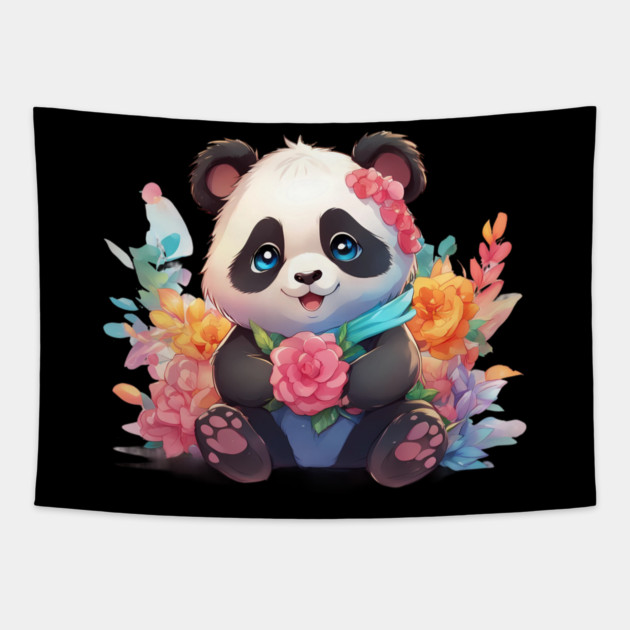 Bamboo Bliss Baby Panda Tapestry by animegirlnft