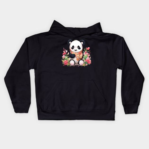 Adorable Cuddly Baby Panda Kids Hoodie by animegirlnft