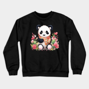 Adorable Cuddly Baby Panda Crewneck Sweatshirt