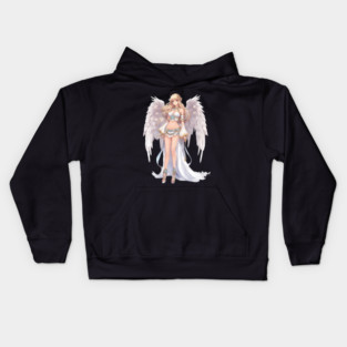 Heavenly Divine Anime Angel Goddess Kids Hoodie