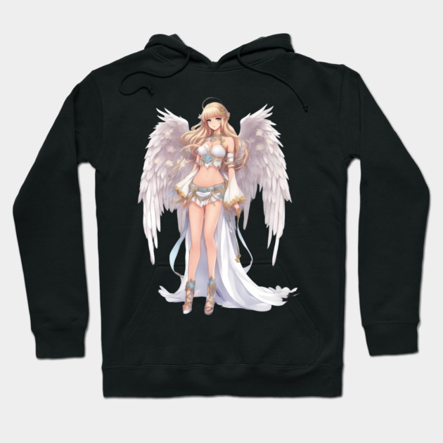 Heavenly Divine Anime Angel Goddess Hoodie by animegirlnft