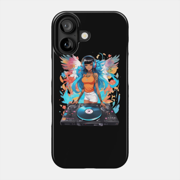 Rave Nation Techno Trance DJ Girl Phone Case by animegirlnft