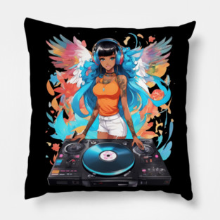 Rave Nation Techno Trance DJ Girl Pillow