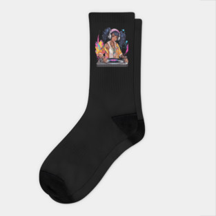 Euphoric Frequencies Trance Parties DJ Girl Socks