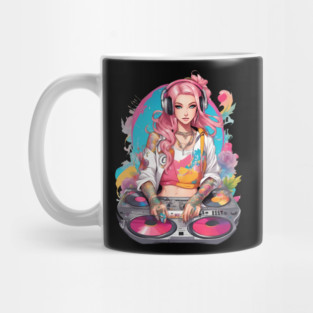 Underground Rave Party DJ Girl Mug